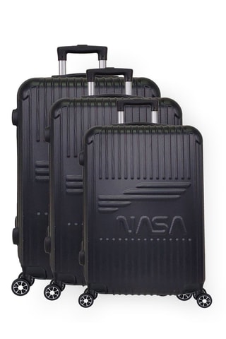 Set 3 Trolleys Enterprise (S/M/L) - Zwart