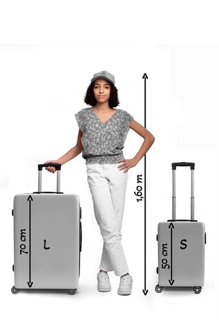 Handbagagetrolley en Grote Trolley Madeleine (S/L) - 50/70 cm - Bruin en zwart