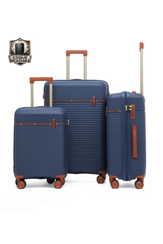 Set van 3 Trolleys Courcelles (S/M/L) - 55 / 65 / 75 cm - Marineblauw