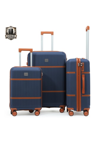 Set van 3 Trolleys Malesherbes (S/M/L) - 55 / 65 / 75 cm - Marineblauw