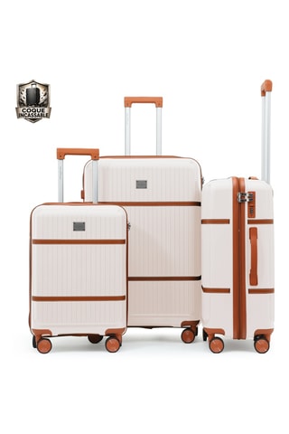 Set van 3 Trolleys Malesherbes (S/M/L) - 55 / 65 / 75 cm - Ecru