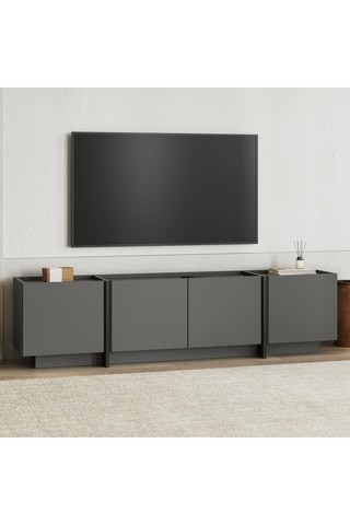 Meuble TV 4 portes - 180 x 46,2 x 35 cm