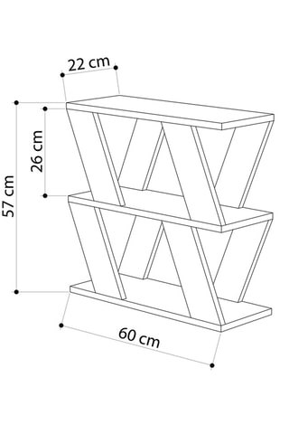 Table d'appoint Lazena - 60 x 57 x 22 cm