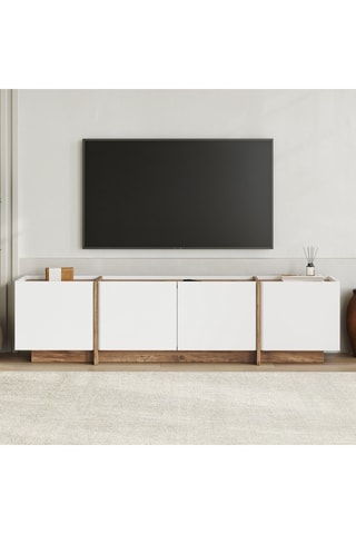 Meuble TV 4 portes - 180 x 46,2 x 35 cm