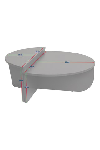 2 tables basses gigognes Orion - 90 x 30 x 60 / 85 x 35 x 30 cm