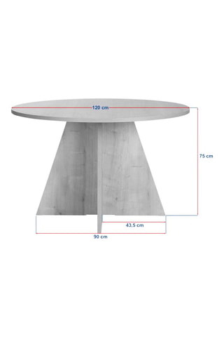 Table à manger - 120 x 120 x 75 cm