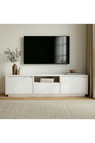 Meuble TV 3 abattants - 160 x 42 x 29,5 cm