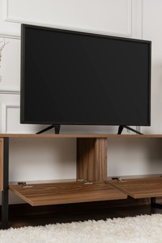 Meuble TV 2 abattants Serenity - Imitation bois