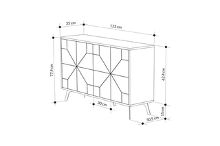 Console 4 portes Imitation bois