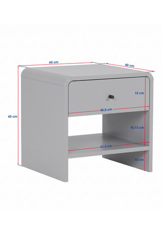 Table de chevet 1 tiroir - 45 x 40 x 45 cm
