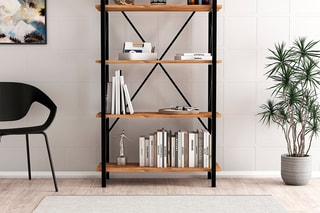 Bibliothèques Nero Elit - Imitation bois