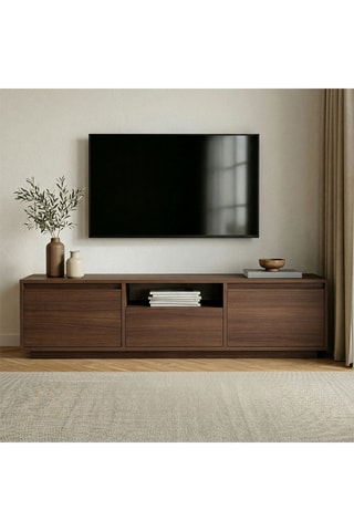 Meuble TV 3 abattants - 160 x 42 x 29,5 cm