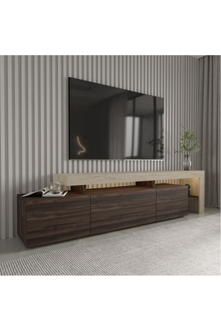 Meuble TV 3 portes - 192 x 53 x 37 cm