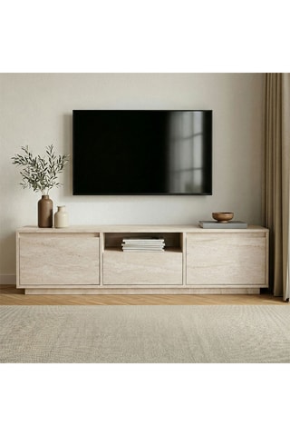 Meuble TV 3 abattants - 160 x 42 x 29,5 cm