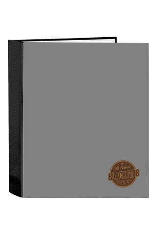 Classeur à anneaux - Noir et gris foncé - 27 x 6 x 33 cm