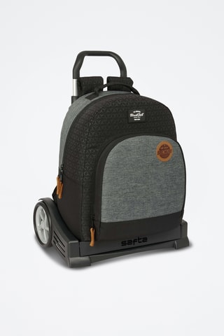 Sac à dos à roulettes - Noir et gris chiné