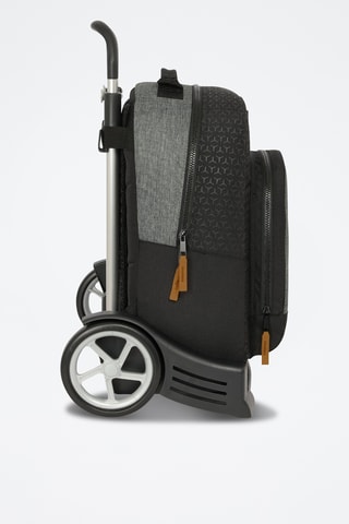 Sac à dos à roulettes - Noir et gris chiné