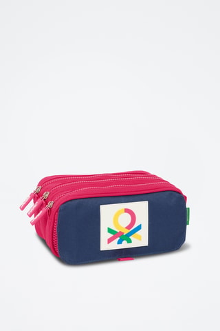 Trousse - Fuchsia et bleu marine
