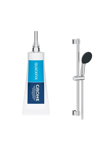 Barra de duche 1 jato - 60 cm e 2 kits de colagem QuickGlue - Set S