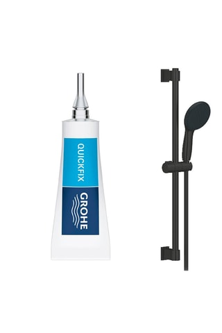 Barra de duche 90 cm e 2 kits de colagem QuickGlue - Set S