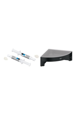 Tablette d'angle de douche et 2 colles pour accessoires - 2 x 2,5 ml