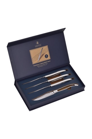 4 couteaux à steak en acier inoxydable - 26,2 cm