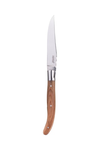 6 couteaux à steak en bois de pakka
