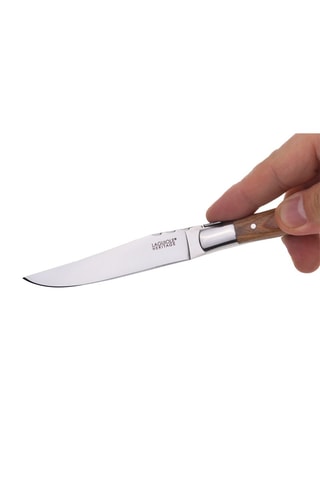 6 couteaux à steak en bois de pakka