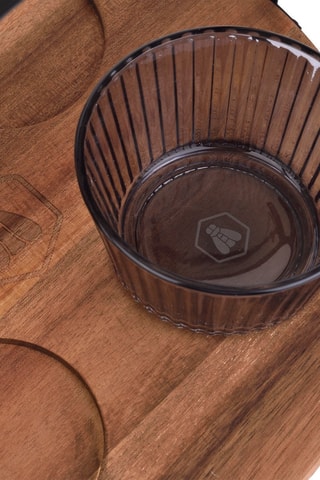 4 bols et plateau en acacia - 5 pièces