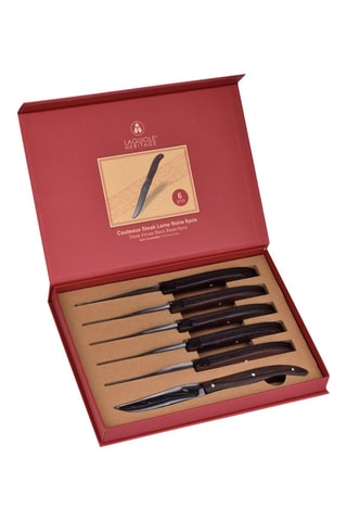 6 couteaux à steak en acier inoxydable - 22 cm