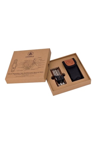 Kit de réparation vélo multifonctions en bois et lames en acier inoxydable