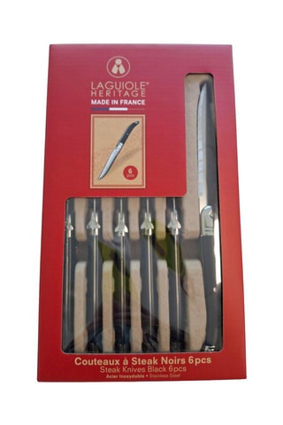 6 couteaux à steak en acier inoxydable