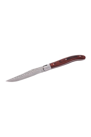 6 couteaux à steak en bois de pakka - 23 cm
