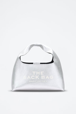 Sac à main en cuir Sack - Argenté et noir