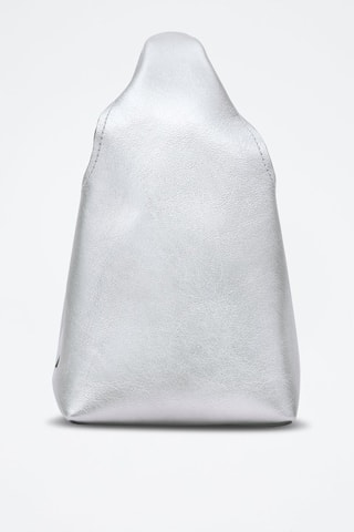 Sac à main en cuir Sack - Argenté et noir