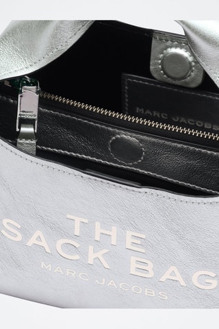 Sac à main en cuir Sack - Argenté et noir