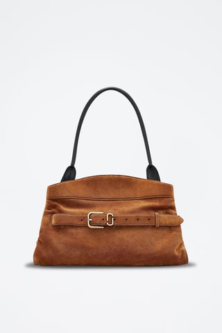 Sac à main en nubuck - Marron