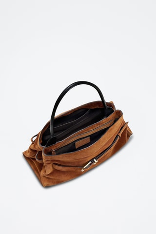 Sac à main en nubuck - Marron