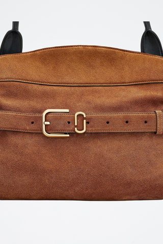 Sac à main en nubuck - Marron