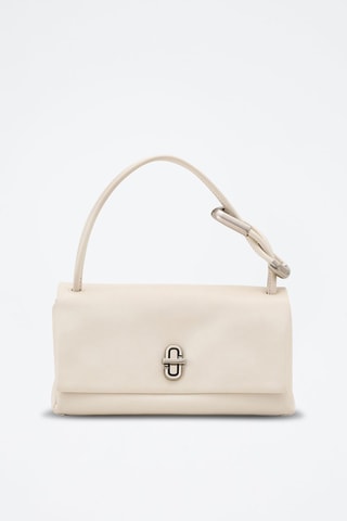 Sac porté épaule en cuir The Mini Dual - Blanc