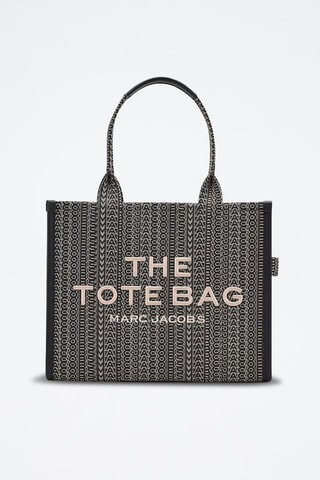 Sac porté épaule Monogram Jacquard - Gris et noir