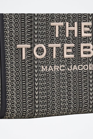 Sac porté épaule Monogram Jacquard - Gris et noir