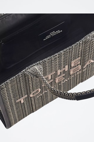 Sac porté épaule Monogram Jacquard - Gris et noir