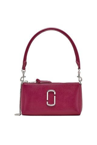 Sac porté épaule en cuir - Fuchsia
