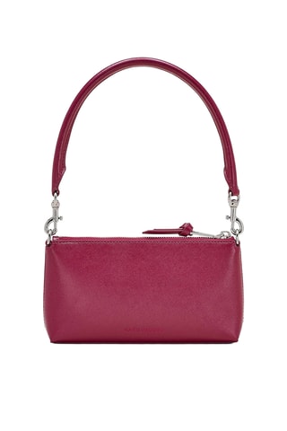 Sac porté épaule en cuir - Fuchsia