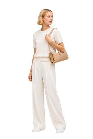 Sac porté épaule en cuir - Beige