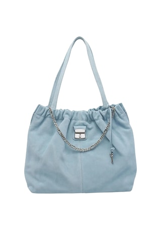 Tote bag en cuir Carryover - Bleu