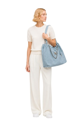 Tote bag en cuir Carryover - Bleu