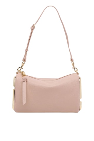 Sac porté épaule en cuir - Rose