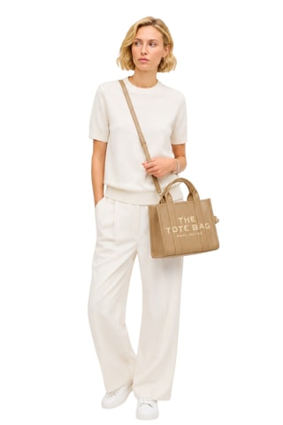 Tote bag en cuir Carryover - Beige